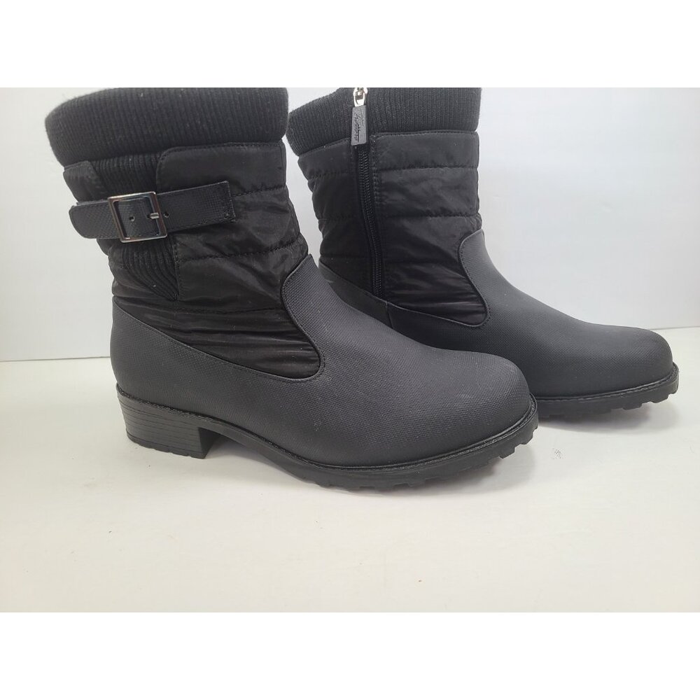 Trotters Womens Berry Black Ankle Boots Size 9W